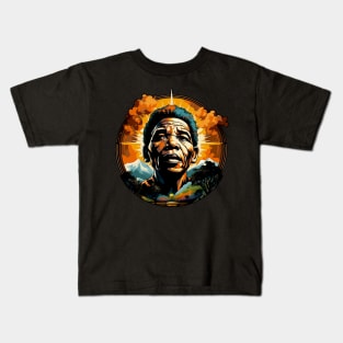 Mandela's Legacy: A Modern Tribute in Color and Light Kids T-Shirt